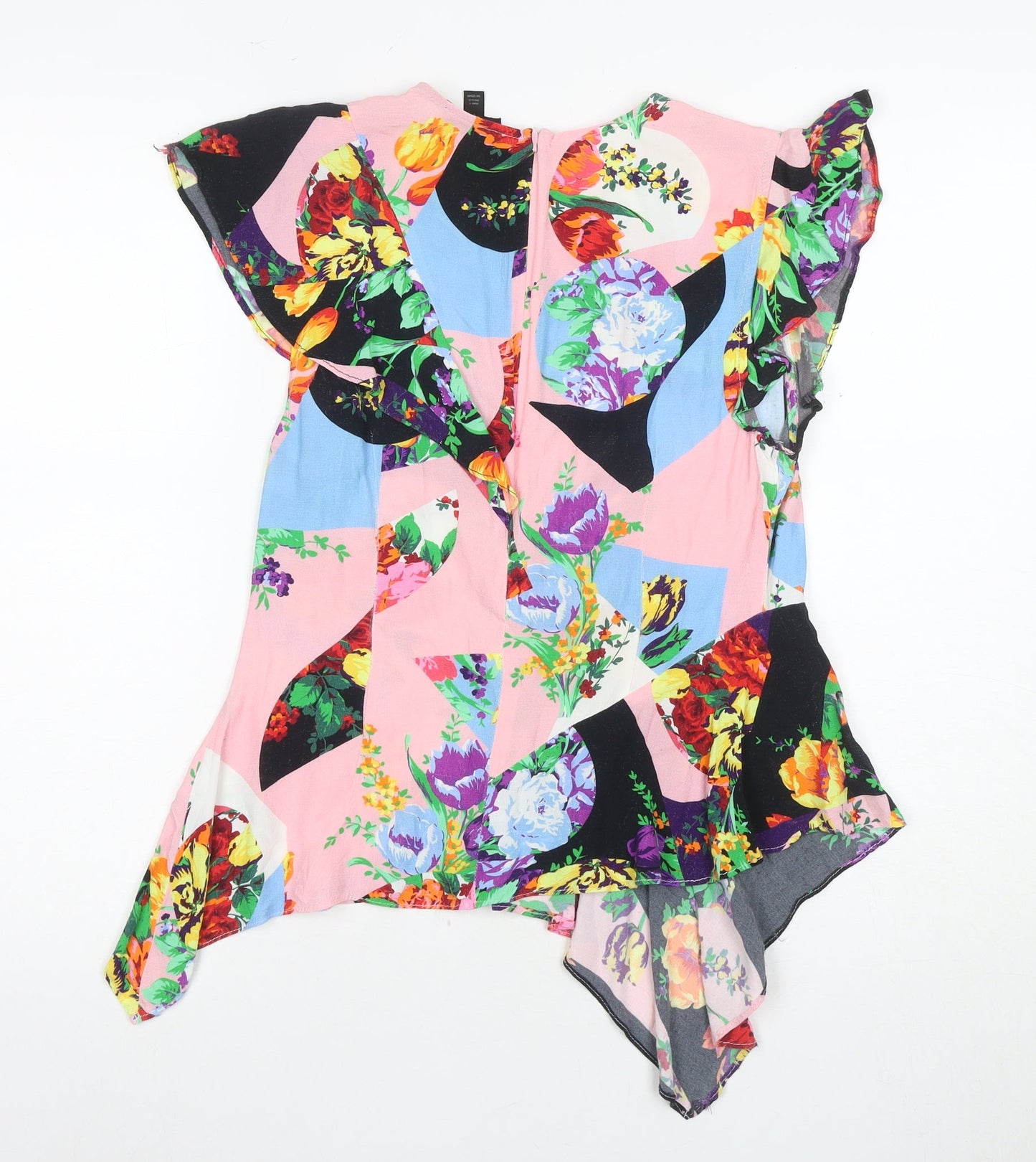 Womens UK Size 10 Topshop Multicoloured Tunic Blouse