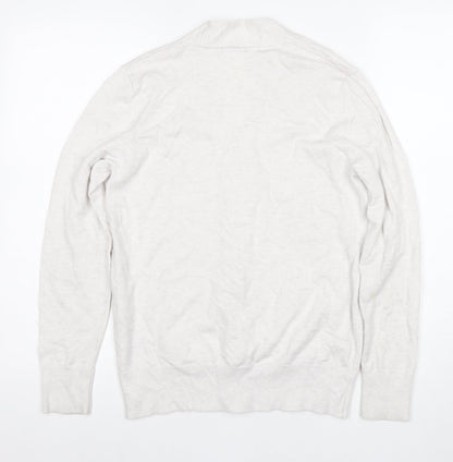 Womens UK Size 12 M&Co Ivory Full Zip Jumper