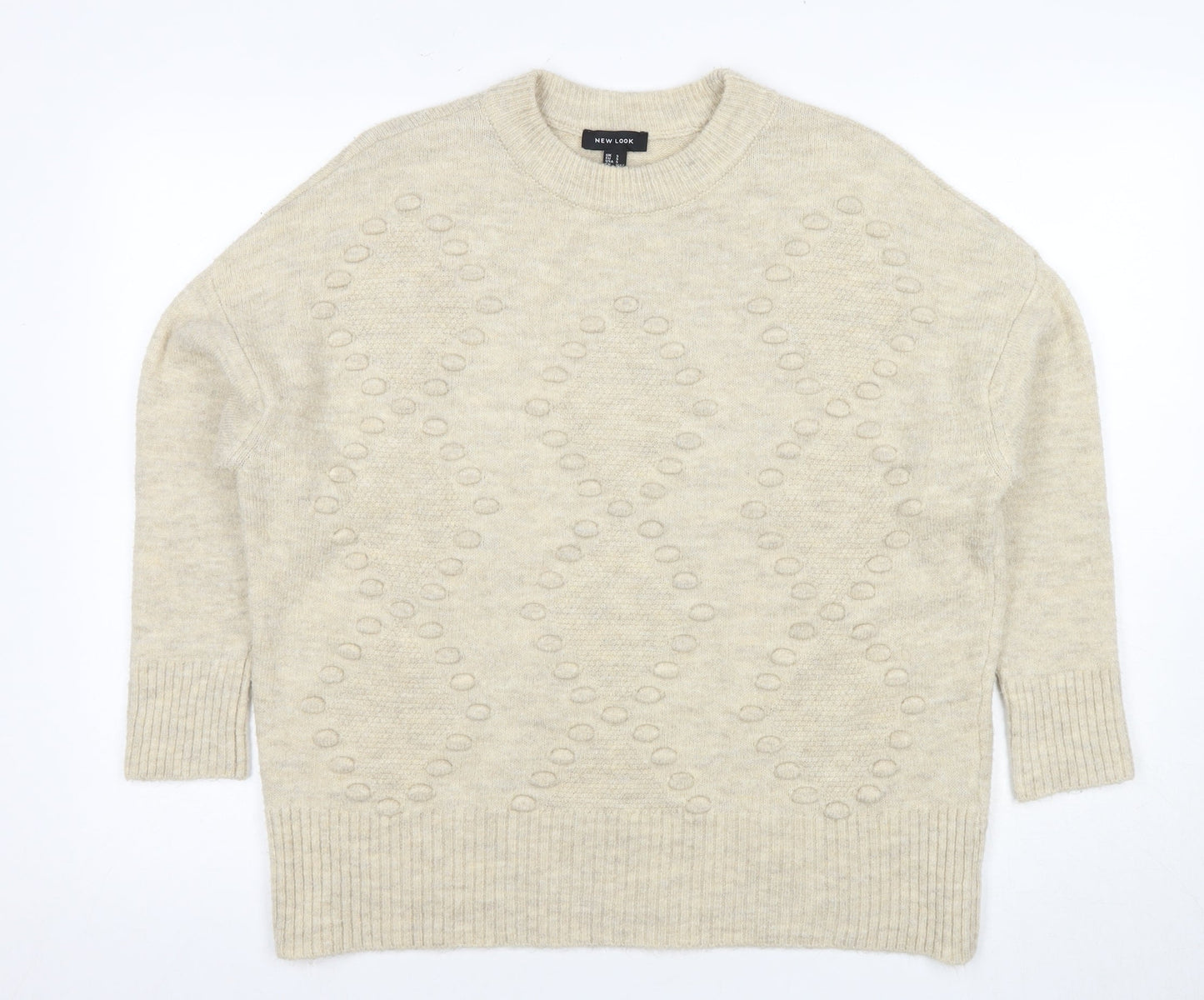Womens UK Size S New Look Beige Jumper Jumper