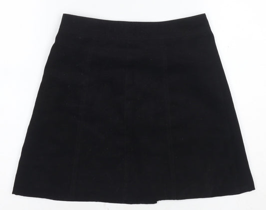 H&M Women's Black A-Line Button Skirt, Size 6, Polyester