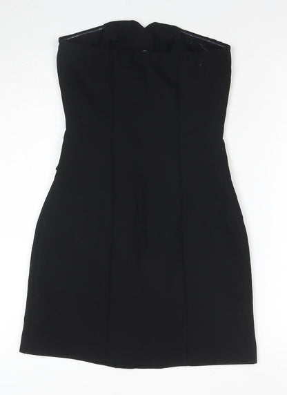 H&M Black Sheath Knee Length Dress - Women, Size 8