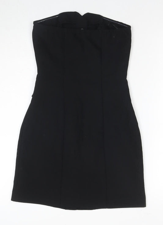 H&M Black Sheath Knee Length Dress - Women, Size 8