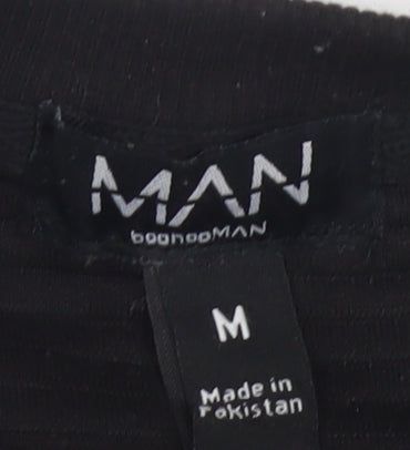Mens UK Size M boohooMAN Black  T-Shirt