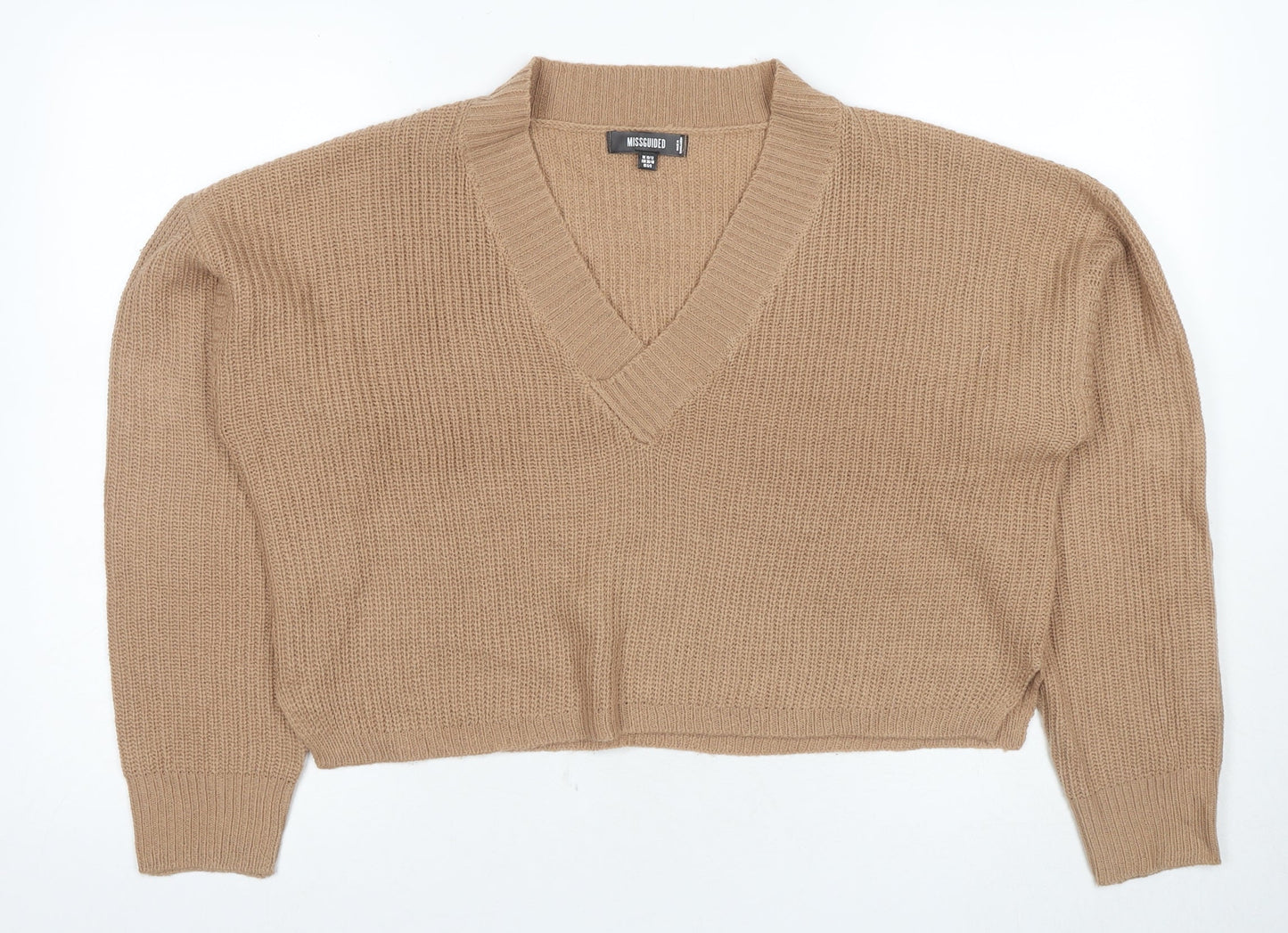 Womens UK Size 12 Missguided Beige Pullover Jumper