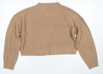 Womens UK Size 12 Missguided Beige Pullover Jumper