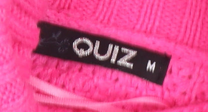 Womens UK Size M Quiz Pink Pullover Jumper