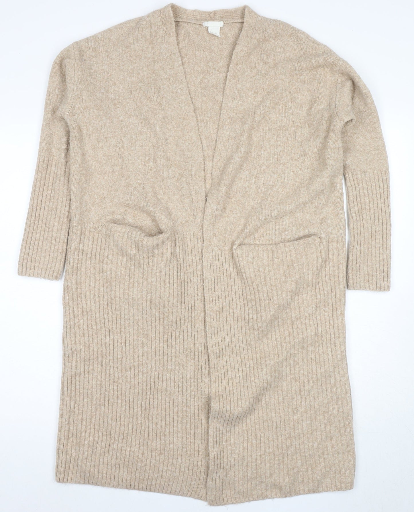 Womens UK Size S H&M Beige Cardigan Jumper