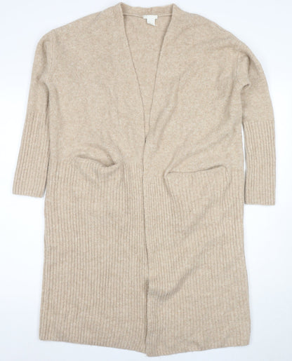 Womens UK Size S H&M Beige Cardigan Jumper