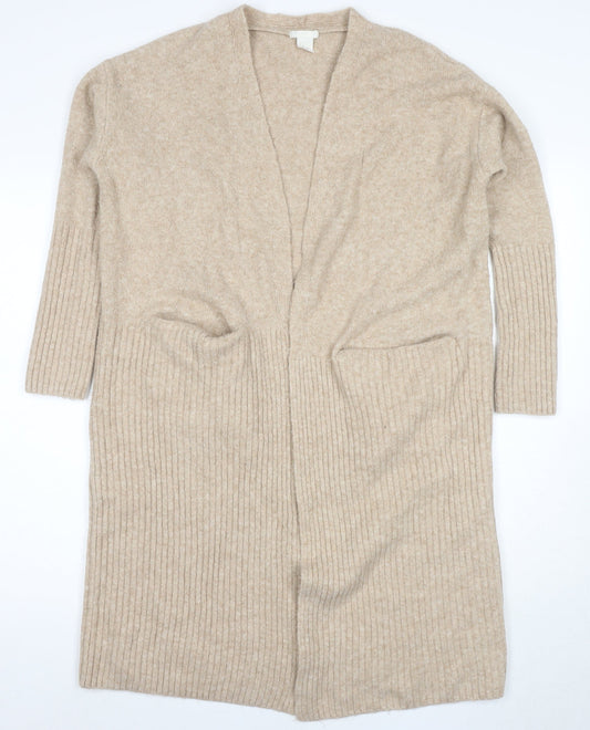 Womens UK Size S H&M Beige Cardigan Jumper