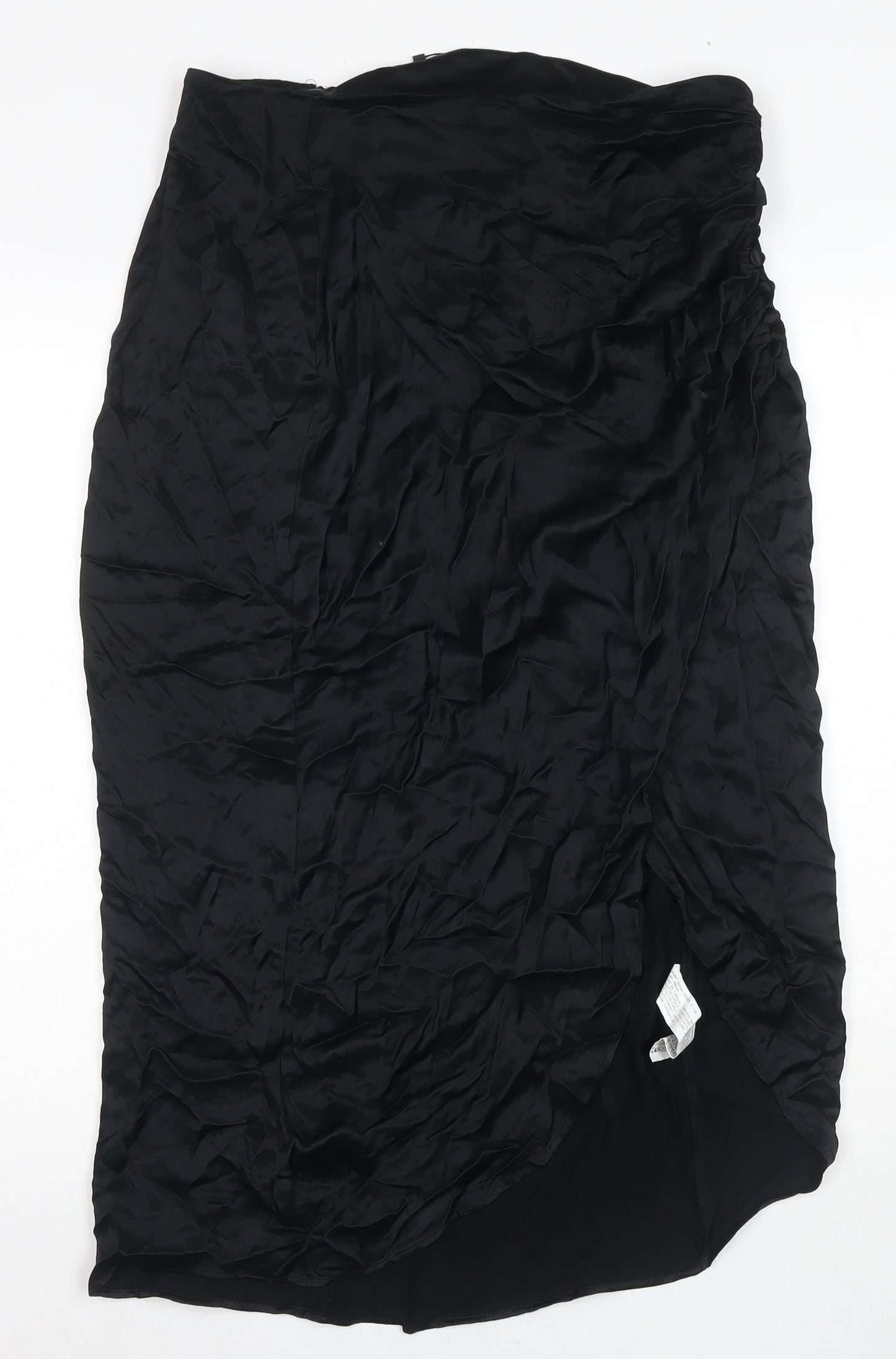 Womens UK Size 12 Zara Straight & Pencil Satin Skirt