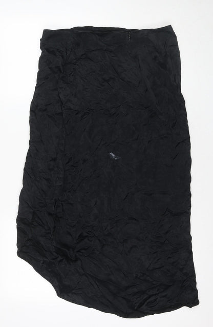 Womens UK Size 12 Zara Straight & Pencil Satin Skirt