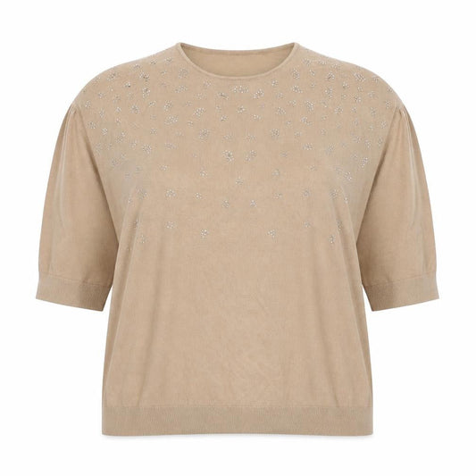 Womens UK Size 16 Bonmarche Beige  T-Shirt
