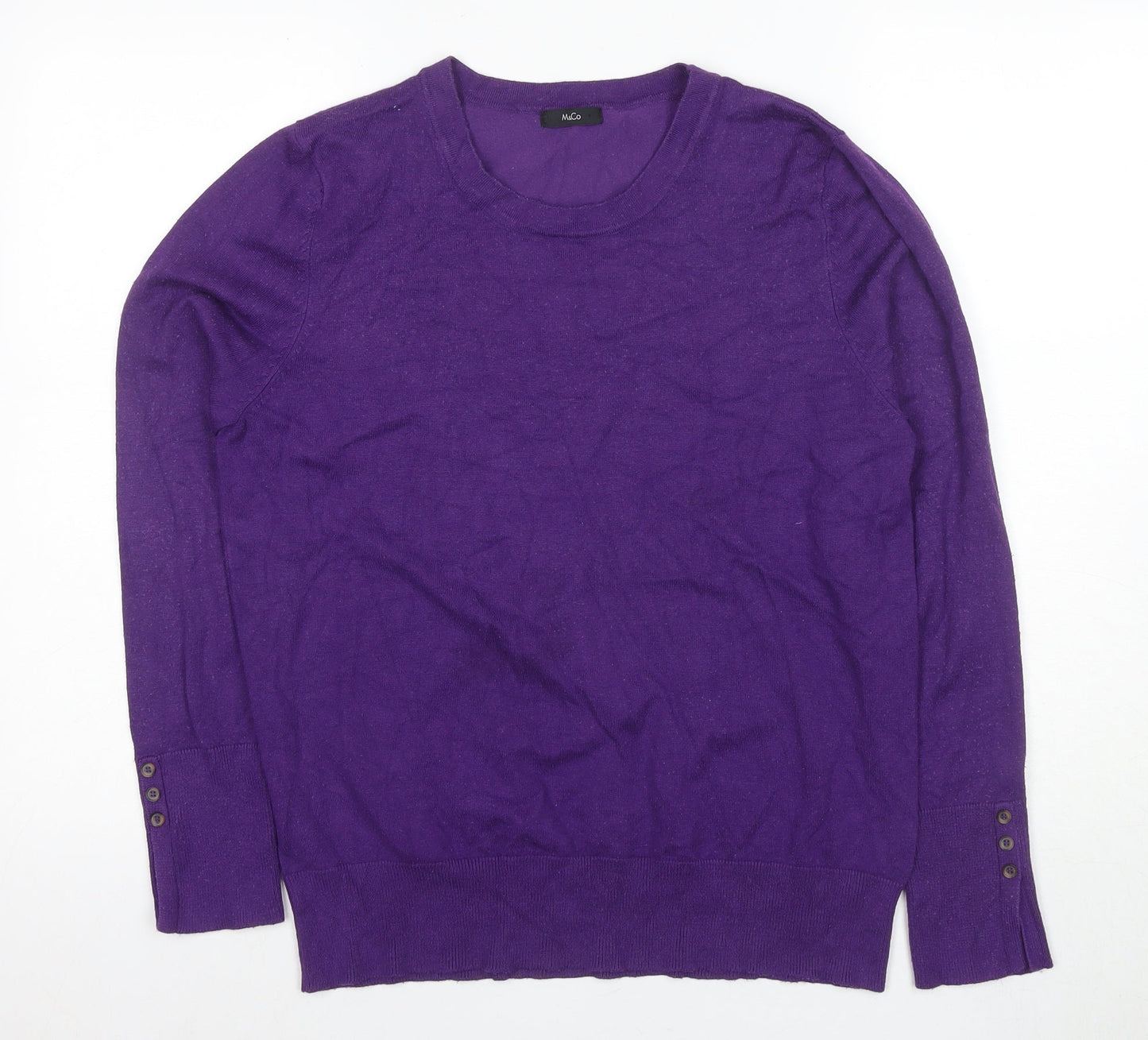 Womens UK Size 16 M&Co Purple Pullover Jumper