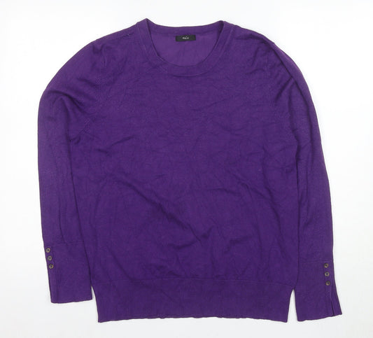 Womens UK Size 16 M&Co Purple Pullover Jumper