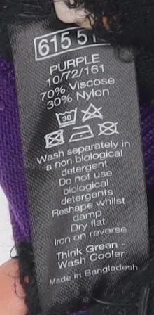 Womens UK Size 16 M&Co Purple Pullover Jumper
