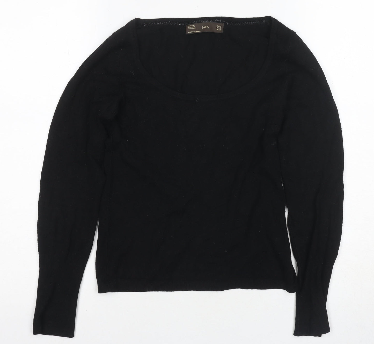 Womens UK Size 10 Zara Black Pullover Jumper