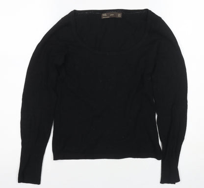 Womens UK Size 10 Zara Black Pullover Jumper