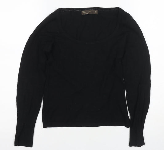 Womens UK Size 10 Zara Black Pullover Jumper