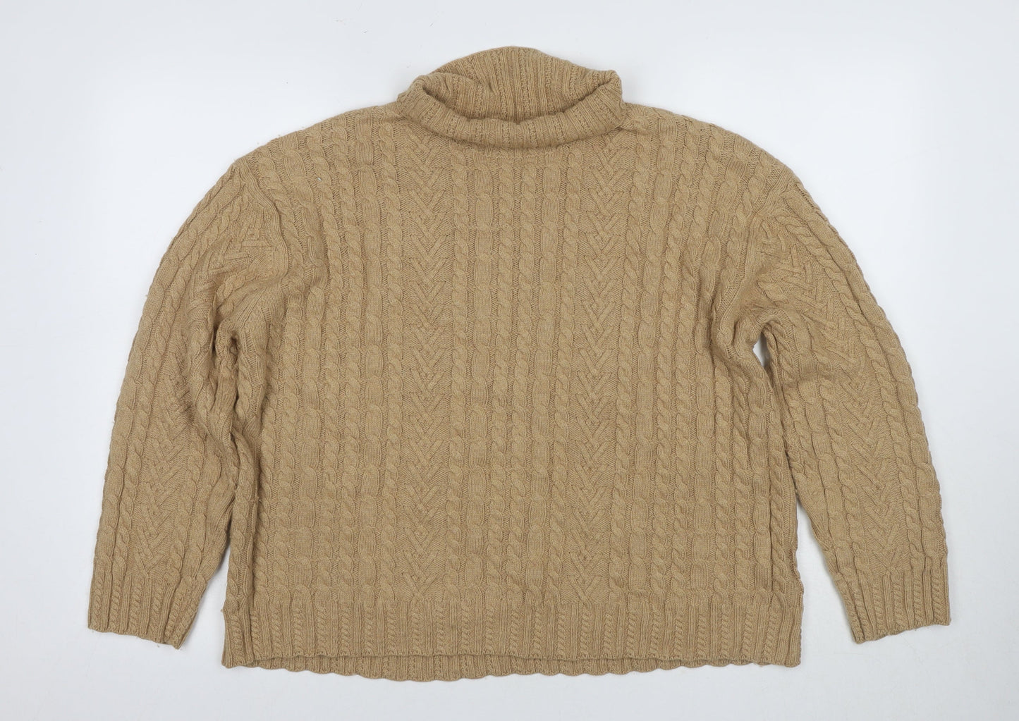 Womens UK Size L Marks and Spencer Beige Pullover Jumper