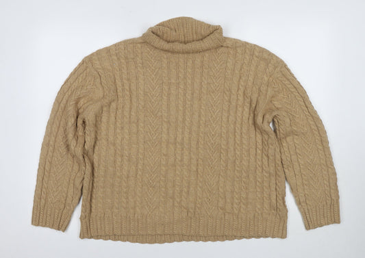 Womens UK Size L Marks and Spencer Beige Pullover Jumper