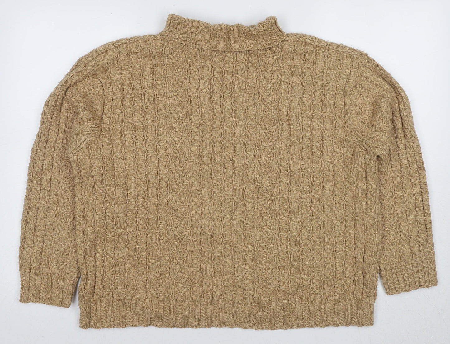 Womens UK Size L Marks and Spencer Beige Pullover Jumper