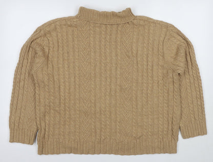Womens UK Size L Marks and Spencer Beige Pullover Jumper
