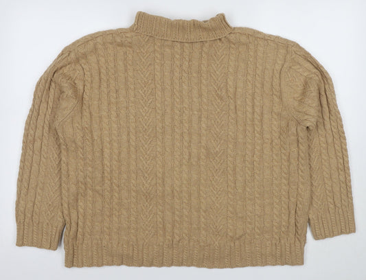 Womens UK Size L Marks and Spencer Beige Pullover Jumper