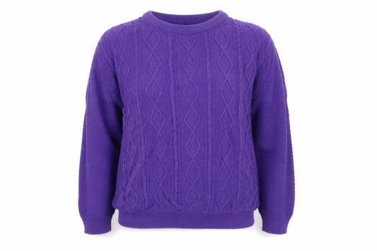 Womens UK Size L Merry Gold Purple Pullover Jumper