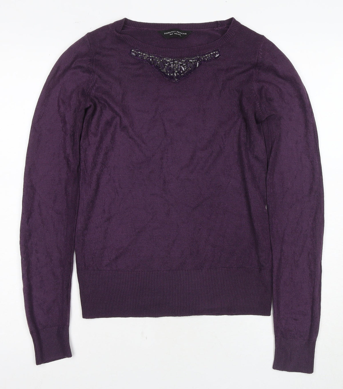 Womens UK Size 10 Dorothy Perkins Purple Pullover Jumper