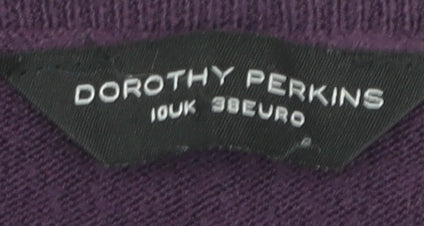 Womens UK Size 10 Dorothy Perkins Purple Pullover Jumper