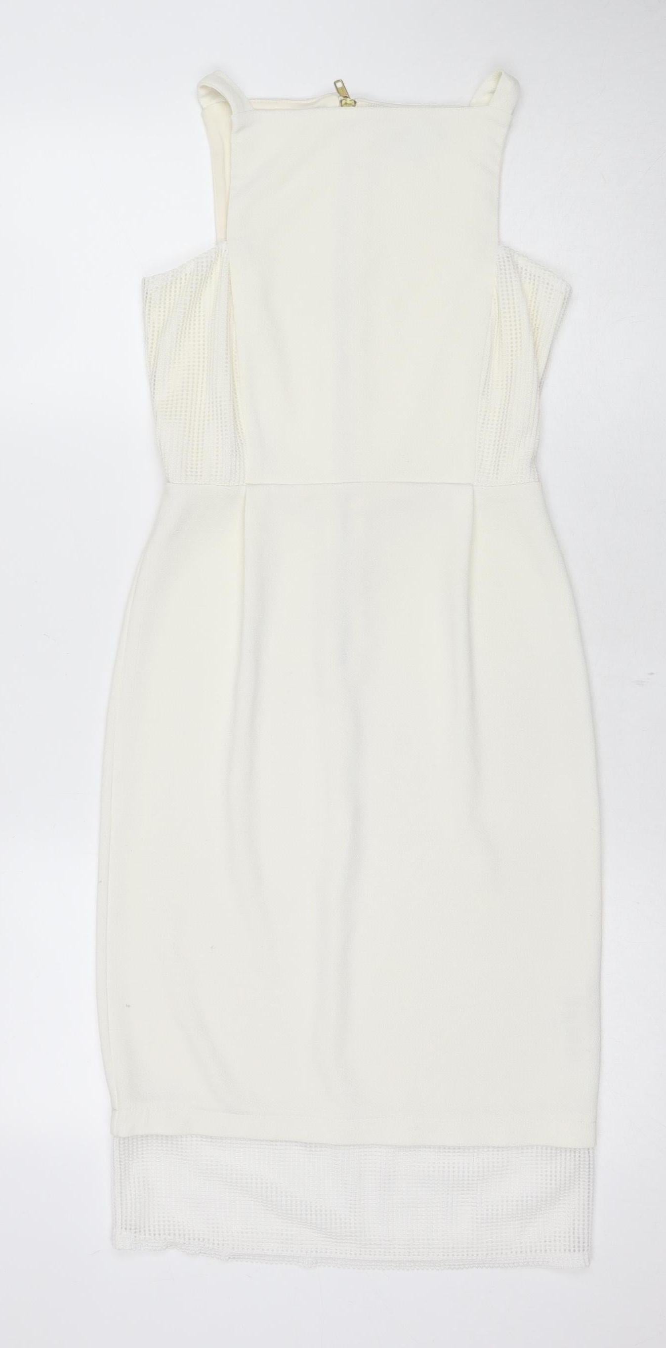ASOS Women's Ivory Sheath Dress Size 8