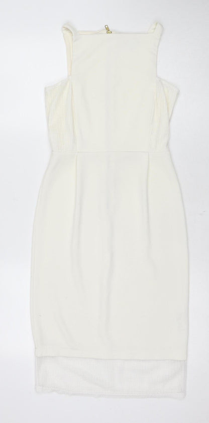ASOS Women's Ivory Sheath Dress Size 8