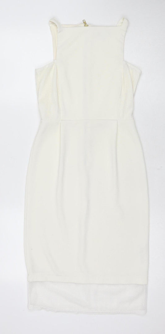 ASOS Women's Ivory Sheath Dress Size 8