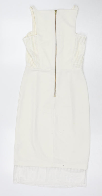 ASOS Women's Ivory Sheath Dress Size 8