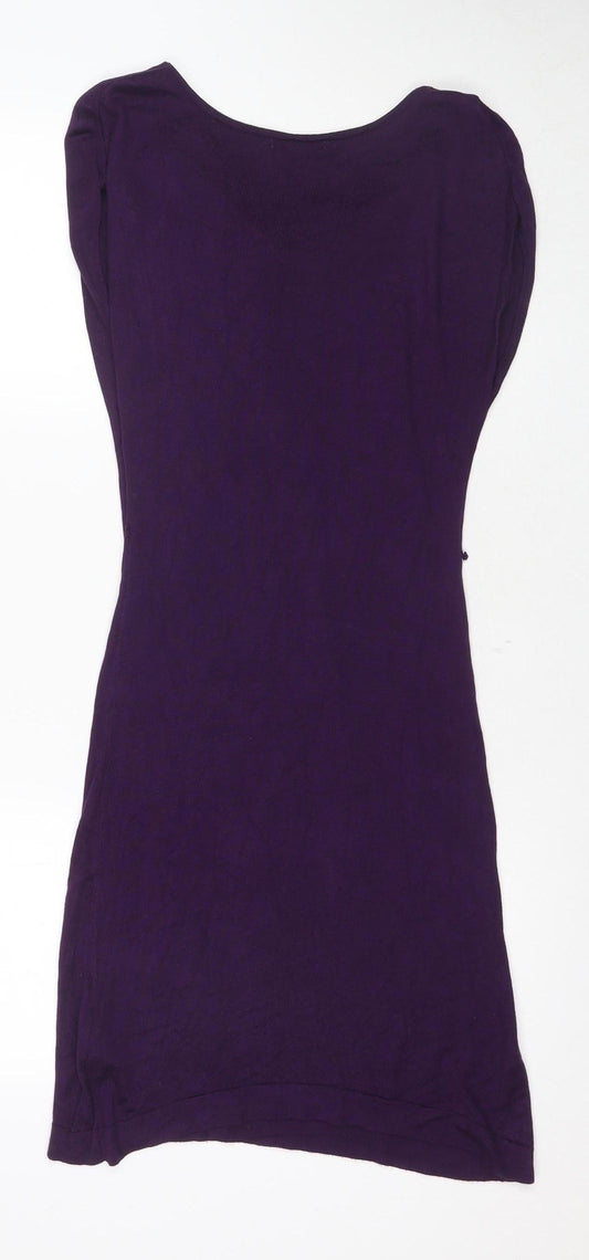 H&M Women's Purple Scoop Neck Jersey Dress Size S
