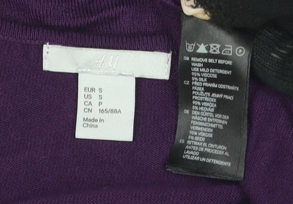 H&M Women's Purple Scoop Neck Jersey Dress Size S