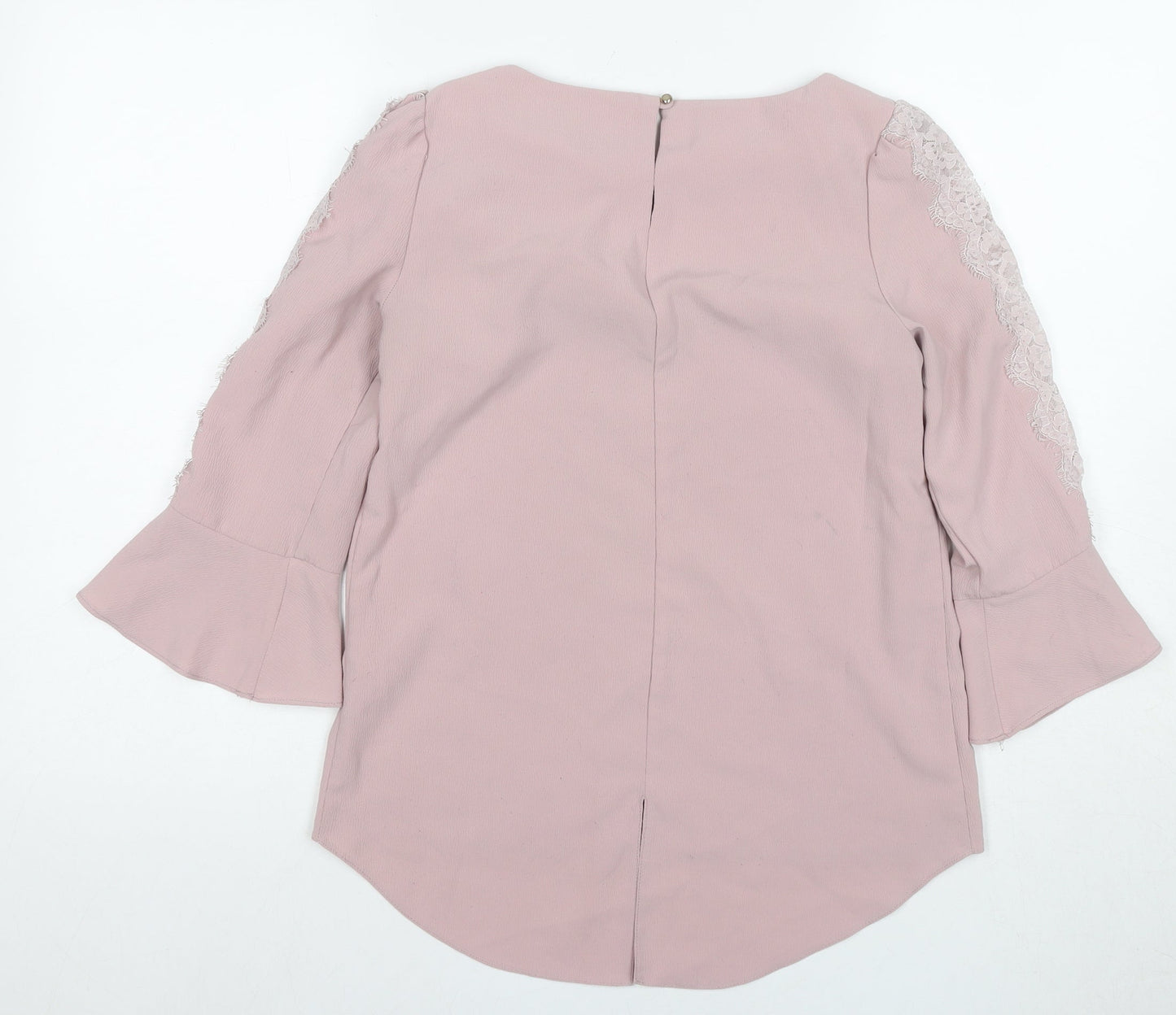 Miss Selfridge Women's Pink Lace Accent Blouse Size 6