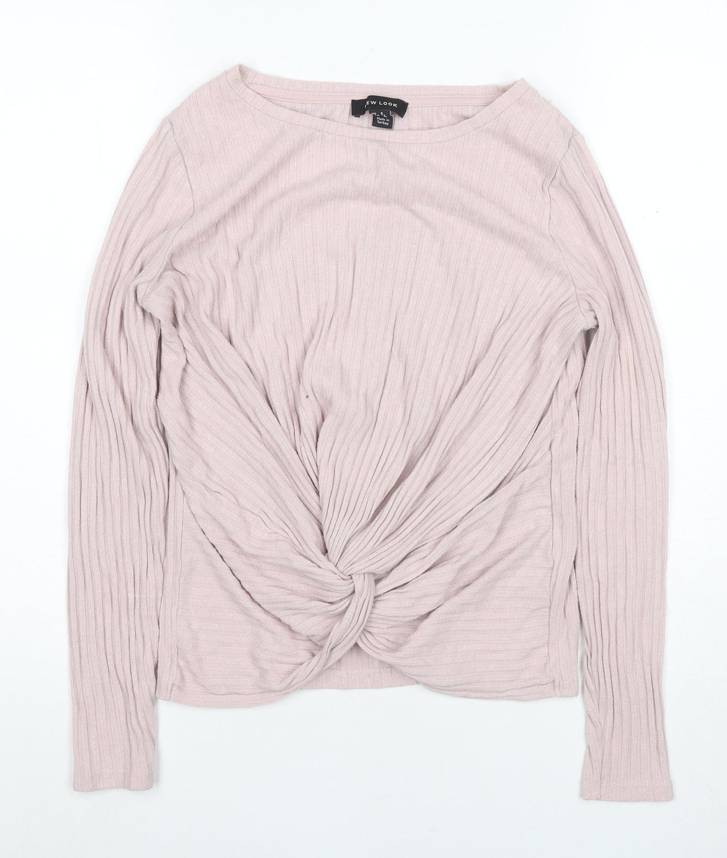 Womens UK Size 8 New Look Pink Wrap T-Shirt