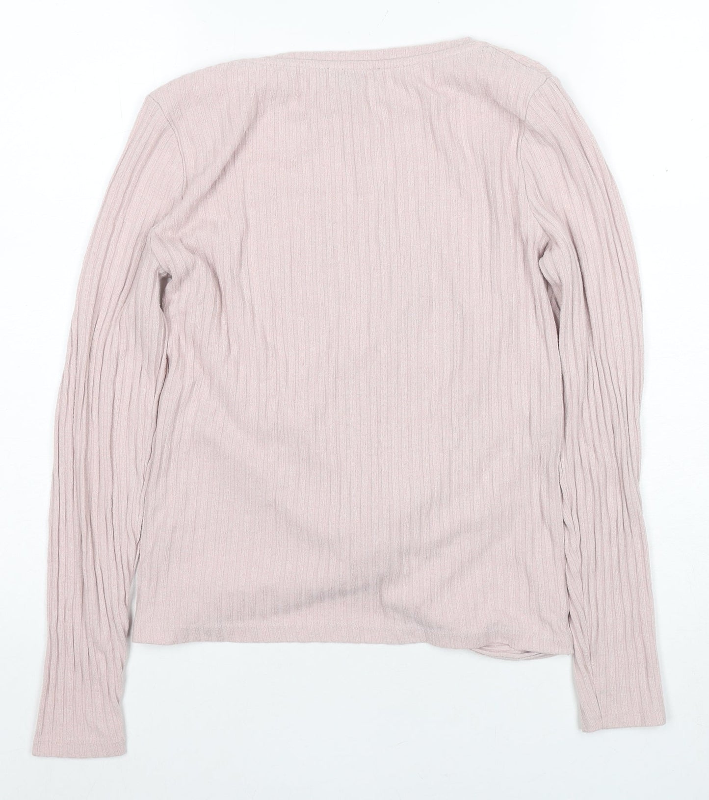 Womens UK Size 8 New Look Pink Wrap T-Shirt