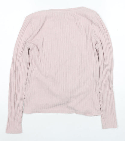 Womens UK Size 8 New Look Pink Wrap T-Shirt