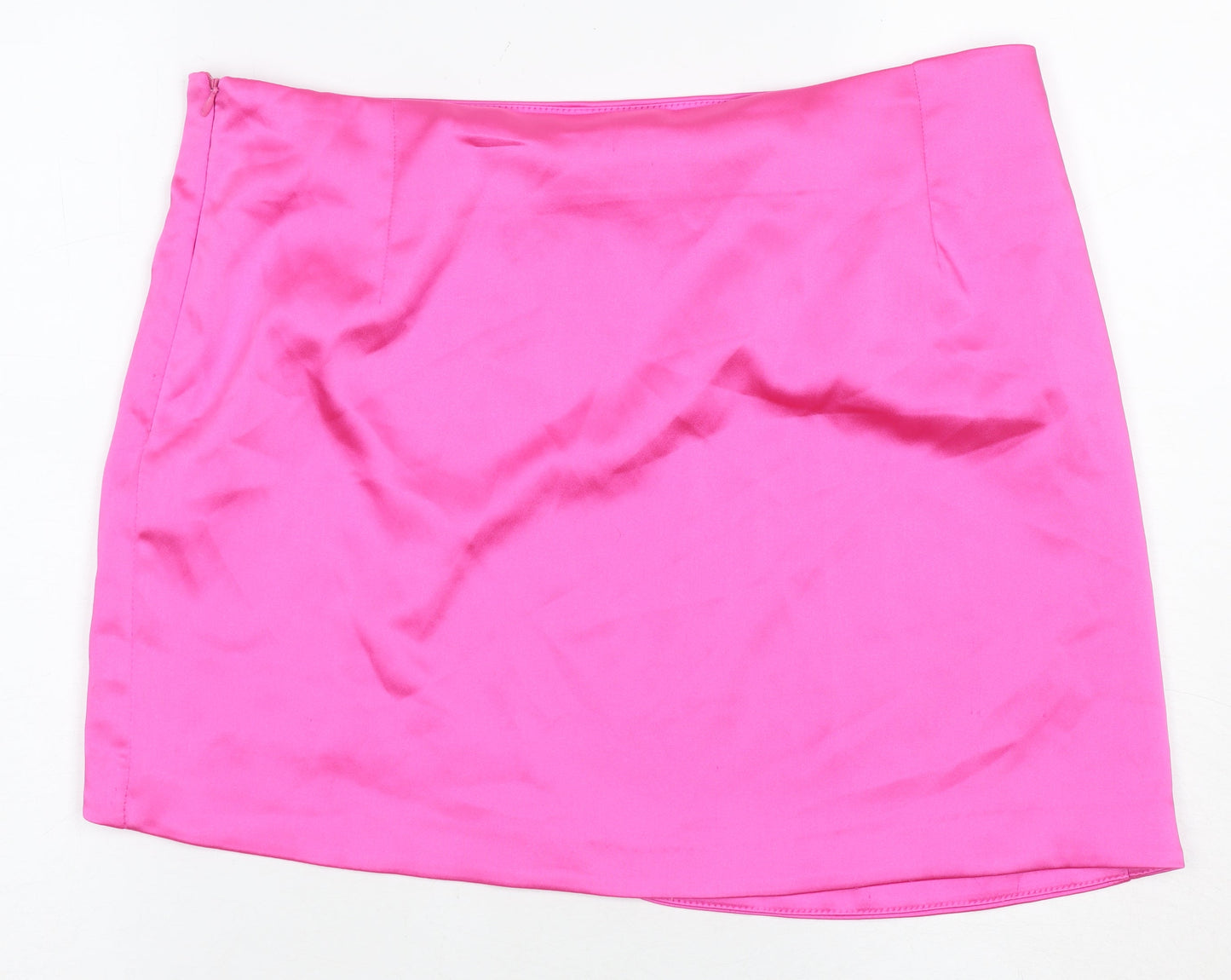 Bershka Women's Pink Mini Skirt - Size 4XL