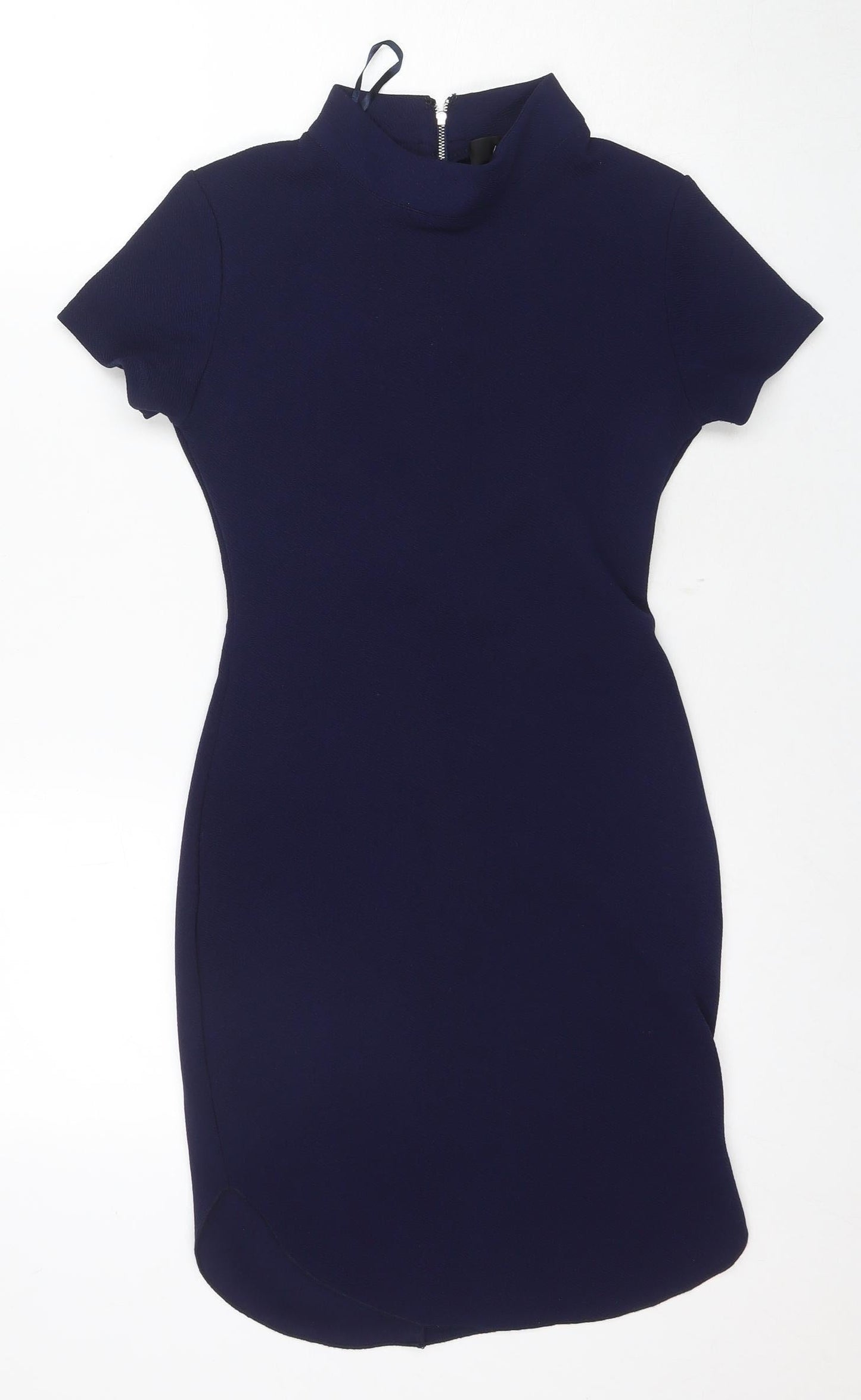 AX Paris Women Blue Size 6 Sheath with Zip Accent