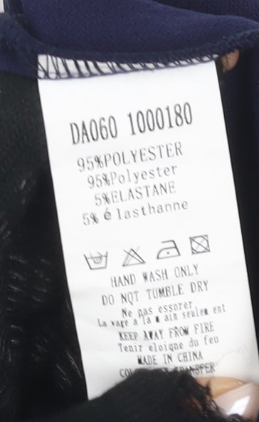 AX Paris Women Blue Size 6 Sheath with Zip Accent