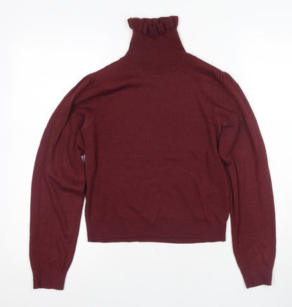 Womens UK Size 8 Divided Red Pullover Jumper