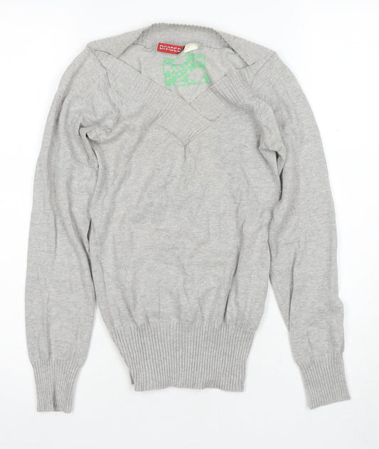 Womens UK Size 4 Divided Grey Pullover Jumper