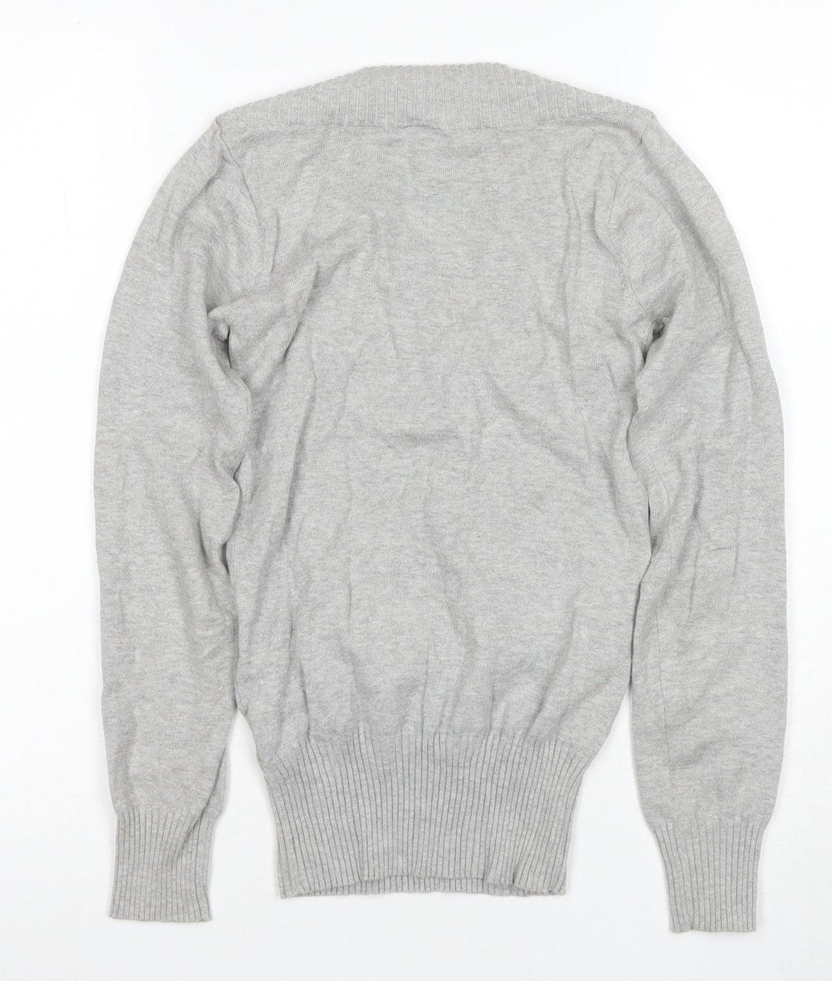 Womens UK Size 4 Divided Grey Pullover Jumper