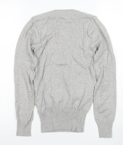 Womens UK Size 4 Divided Grey Pullover Jumper