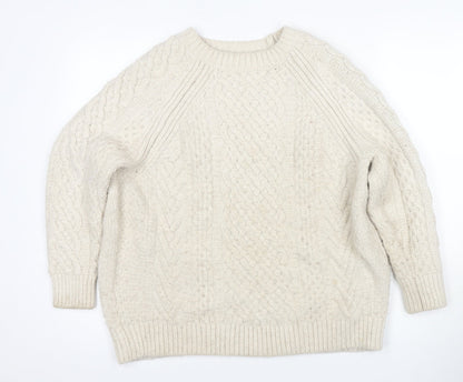 Womens UK Size M Topshop Ivory Pullover Jumper