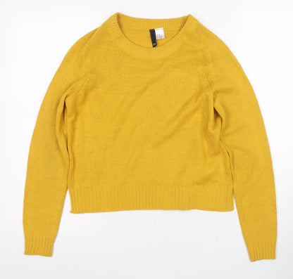 Womens UK Size XS H&M Yellow Pullover Jumper
