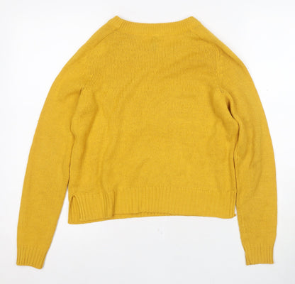 Womens UK Size XS H&M Yellow Pullover Jumper